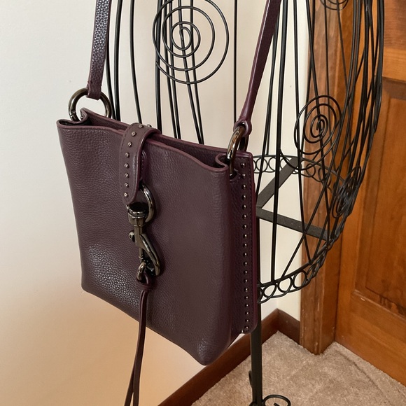 REBECCA MINKOFF-CURRANT-MEGAN MINI FEED WITH STUDS-CROSSBODY BAG-LEATHER- - Picture 6 of 7